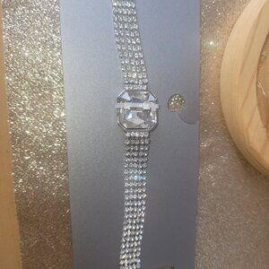 Silver rhinestone crystal bracelet